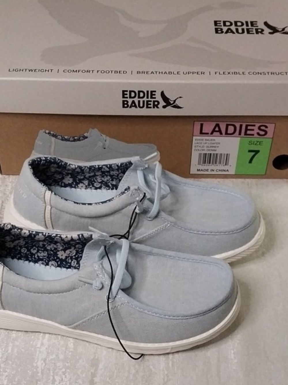 Eddie Bauer Light Blue Women's Sz 7 Loafers